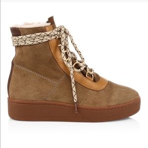 Rag & Bone Oslo Lace-Up Shearling-Lined Suede Boot